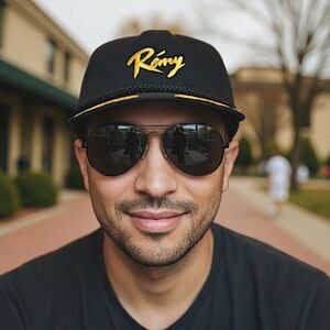 Remy Martin Snapback Trucker Hat Cap Black and Gold-OG Rare Retro